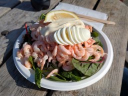 Mein Abendessen am Hafen von Simrishamn - sehr lecker und reichhaltig gewesen!