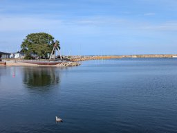 Hafen von Simrishamn am Abend