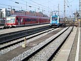 25.03.2011/München Hbf: alex 183 003 kehrt zurück aus dem Vorfeld.
